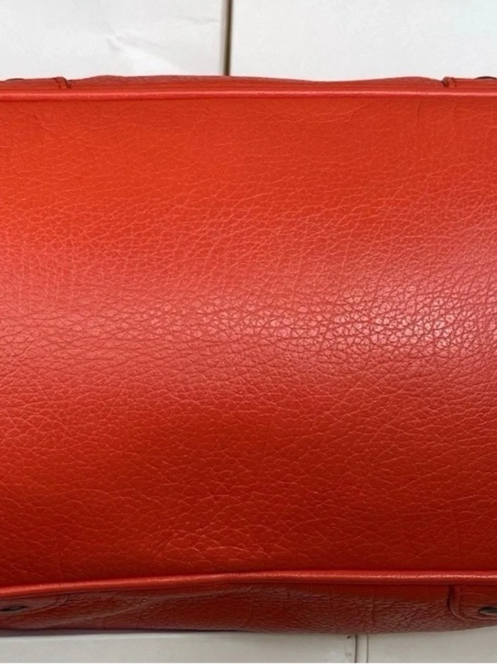 Coach mickie red pebbled Leather Satchel Shoulder crossbody purse w/dust bag